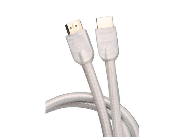 Jentech kabel HDMI - HDMI 1,5 meter Hvit High Speed HDMI®  3D, Ethernet 